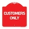 Signmission Designer Series Sign-Customers Only, Red & White Aluminum Sign, 18" x 18", RW-1818-24494 A-DES-RW-1818-24494 - alternate 1